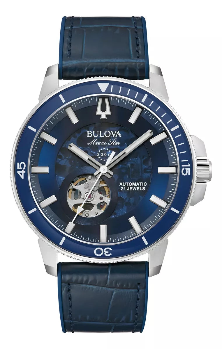 Bulova Marine Star Automático 96a291 Azul