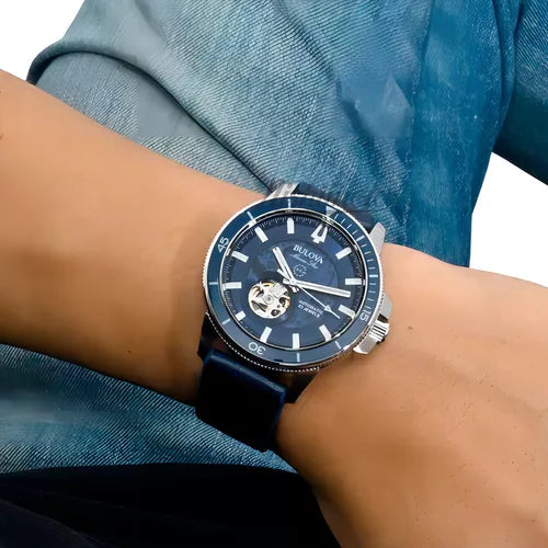 Bulova Marine Star Automático 96a291 Azul